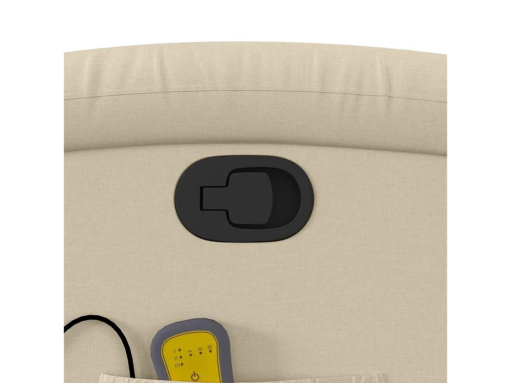 Sillón de masaje reclinable de tela crema