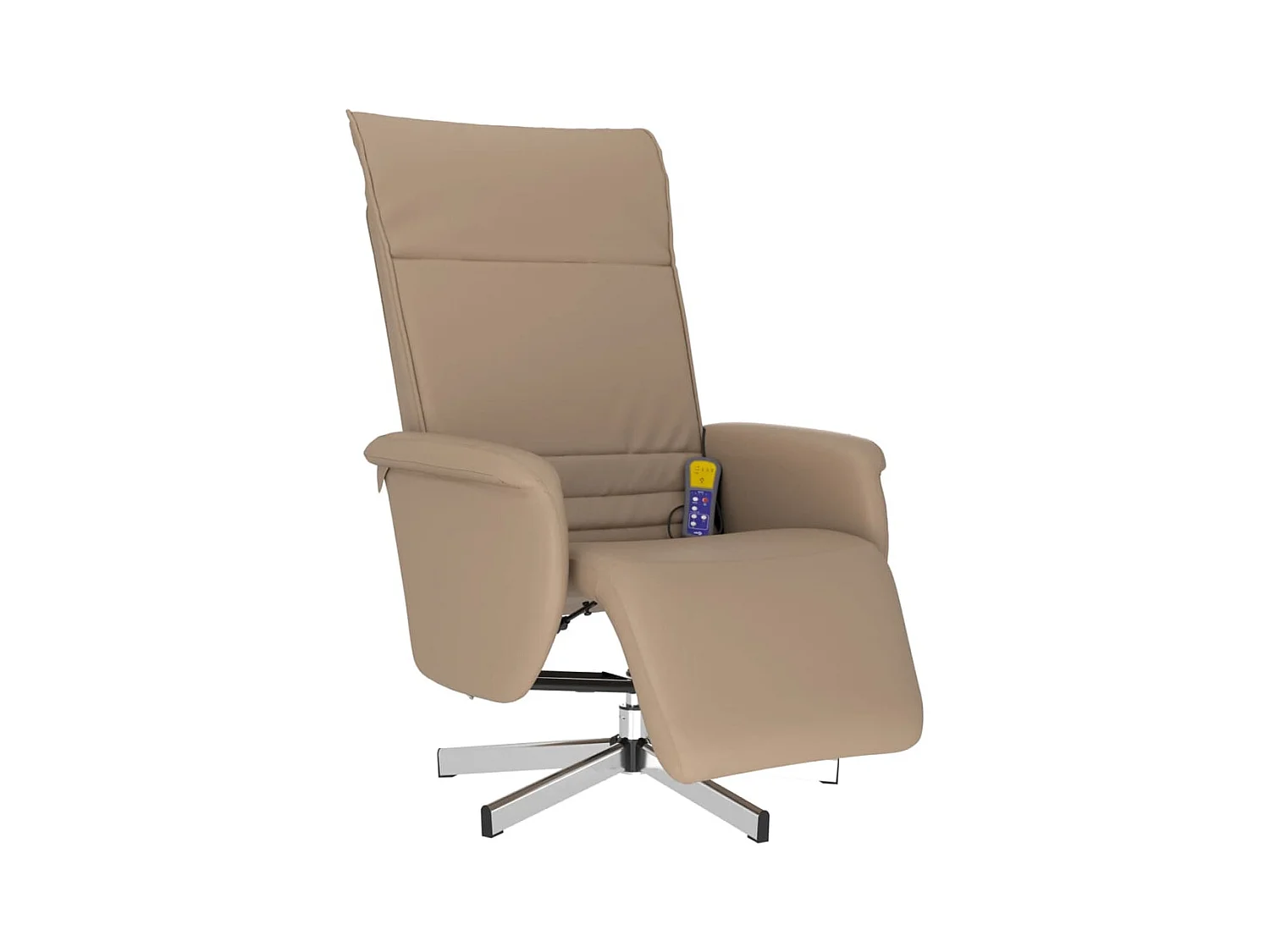 Fauteuil inclinable de massage repose-pieds cappuccino
