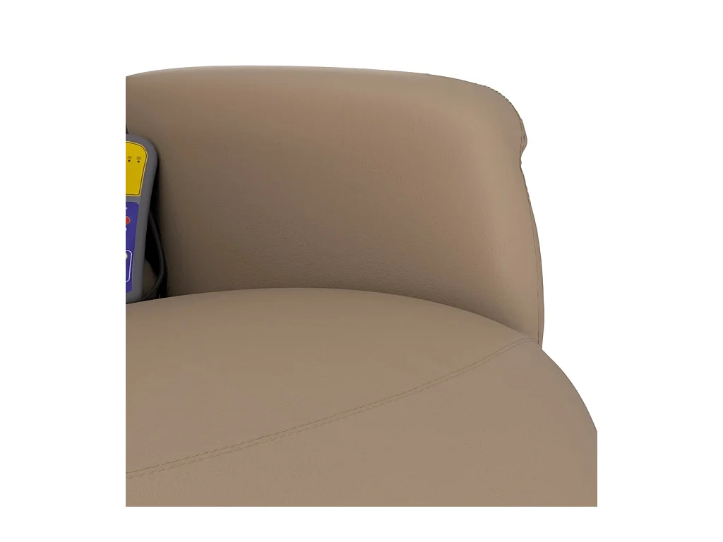 Fauteuil inclinable de massage repose-pieds cappuccino