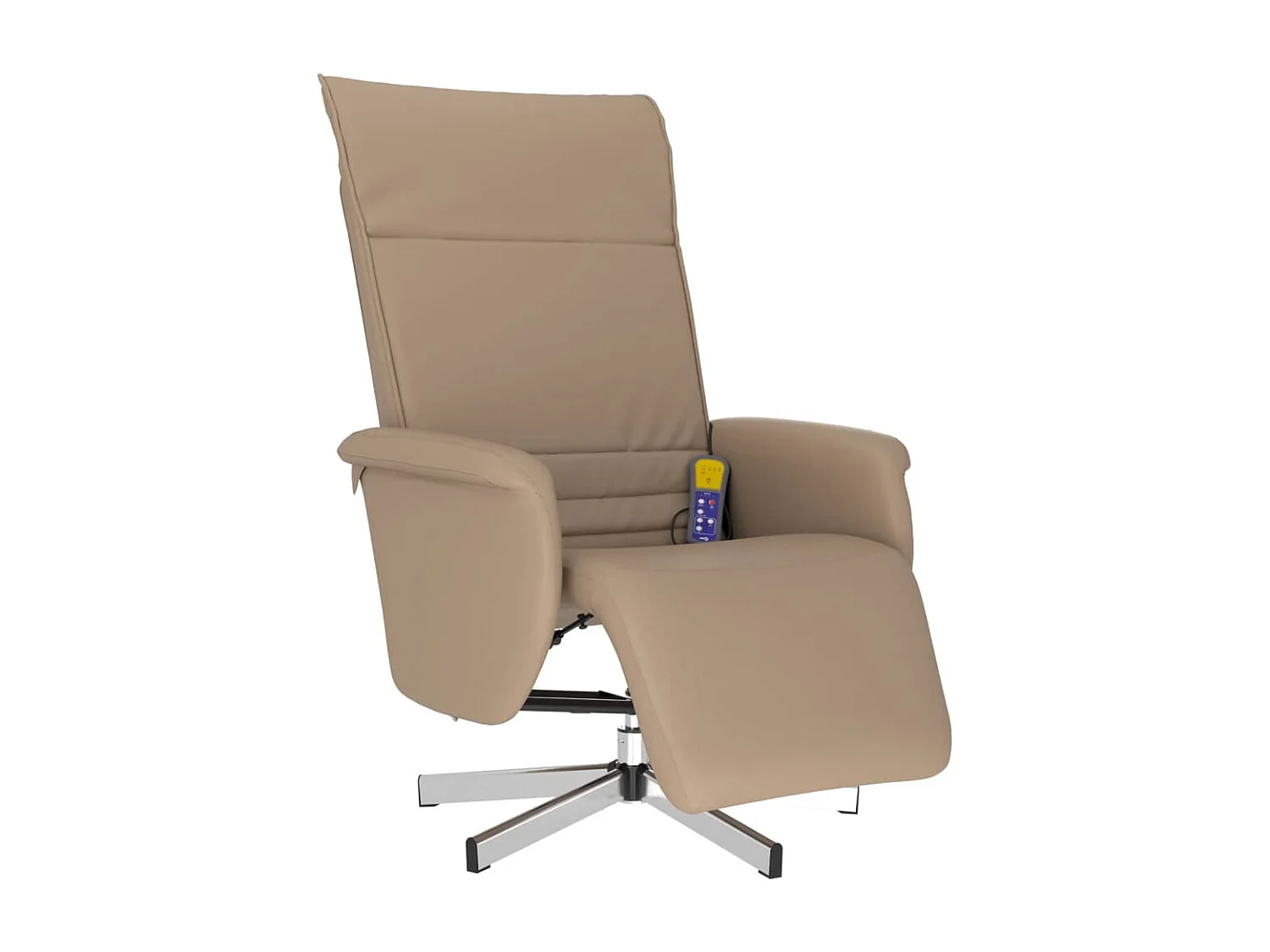 Fauteuil inclinable de massage repose-pieds cappuccino