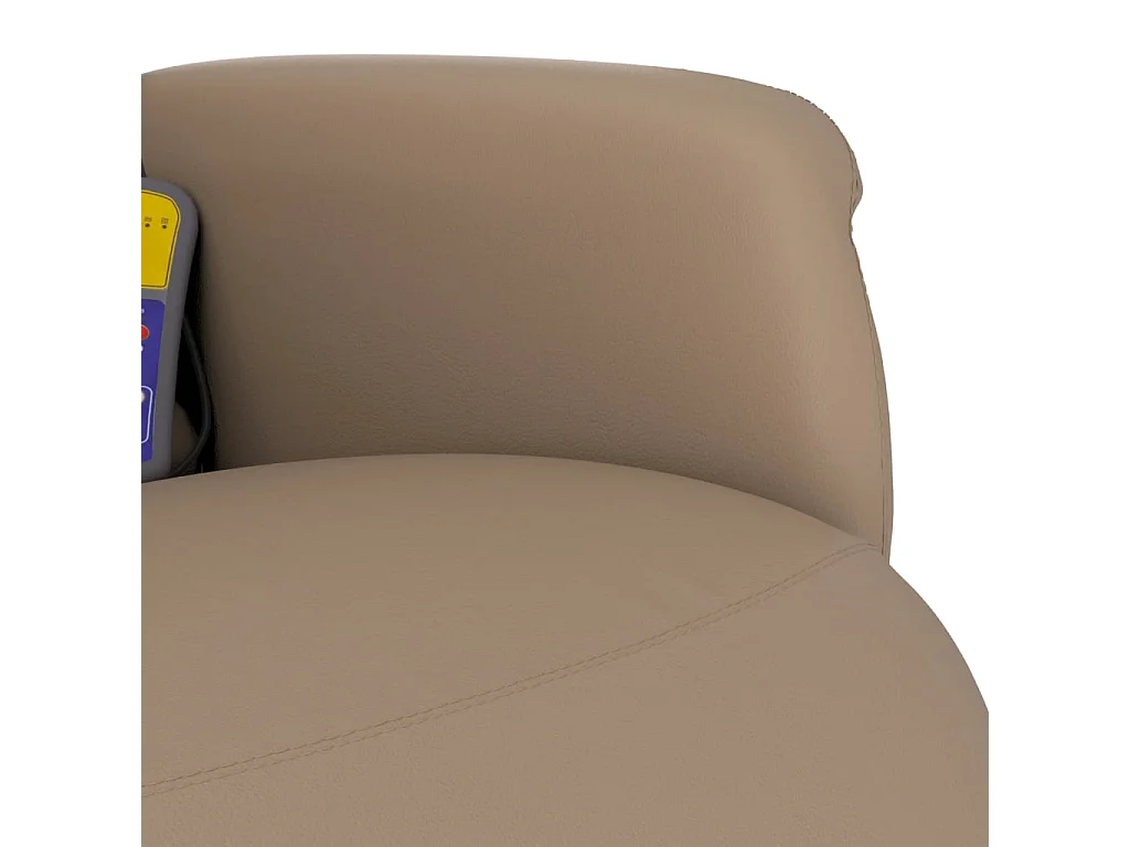 Fauteuil inclinable de massage repose-pieds cappuccino