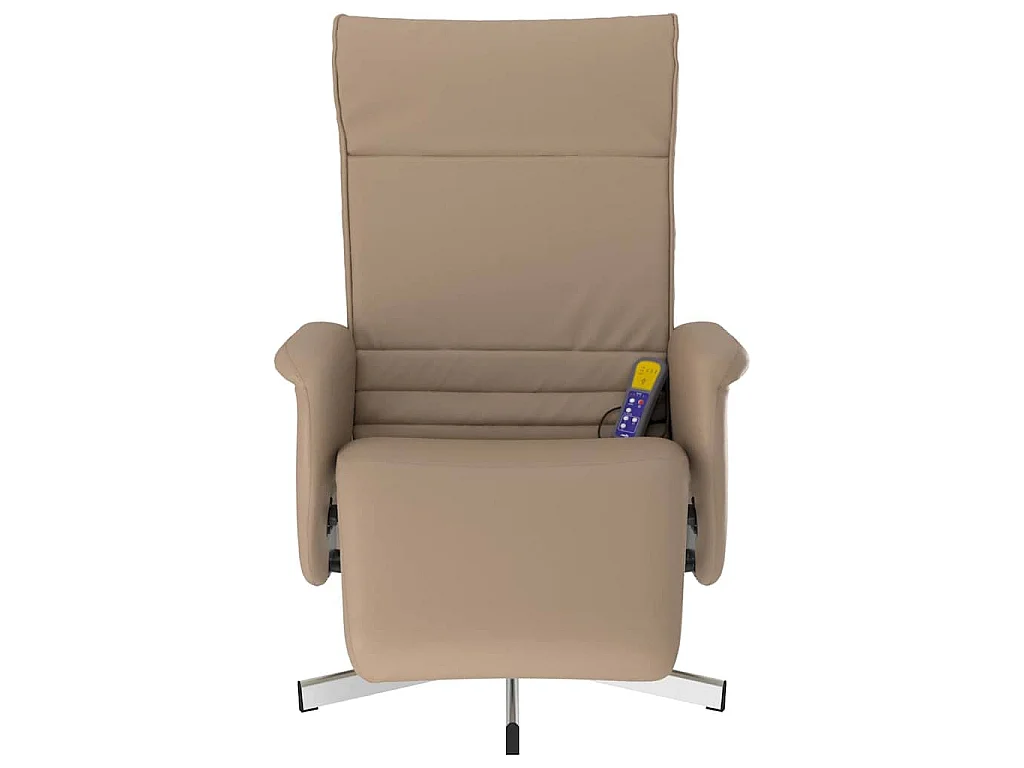 Fauteuil inclinable de massage repose-pieds cappuccino