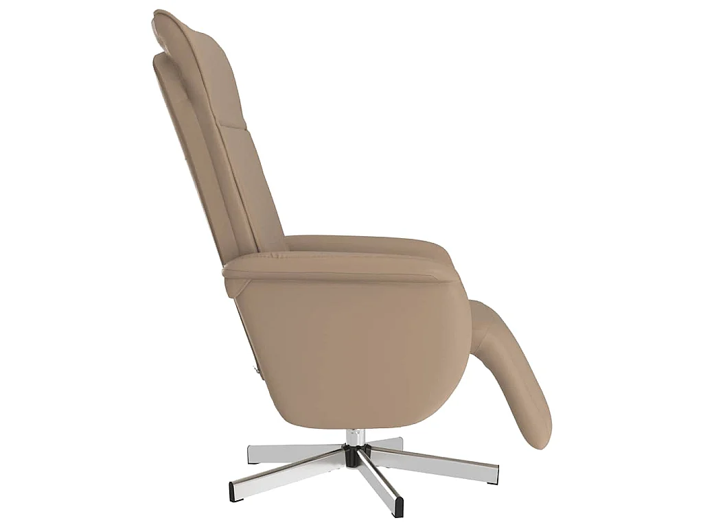 Fauteuil inclinable de massage repose-pieds cappuccino