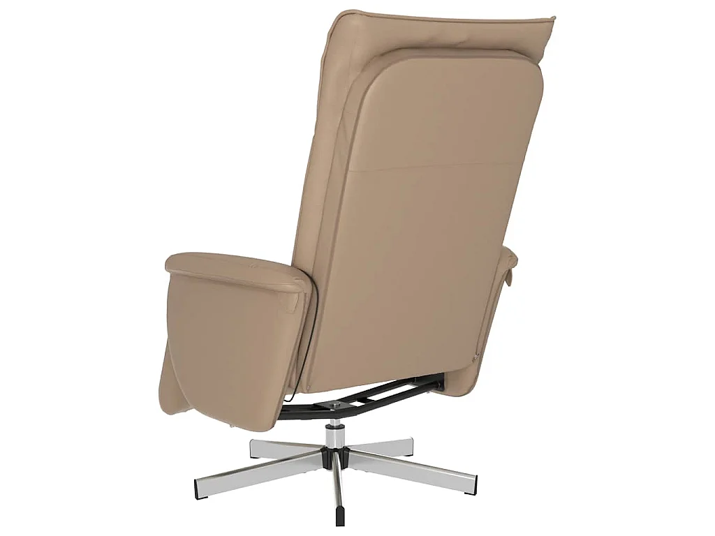 Fauteuil inclinable de massage repose-pieds cappuccino