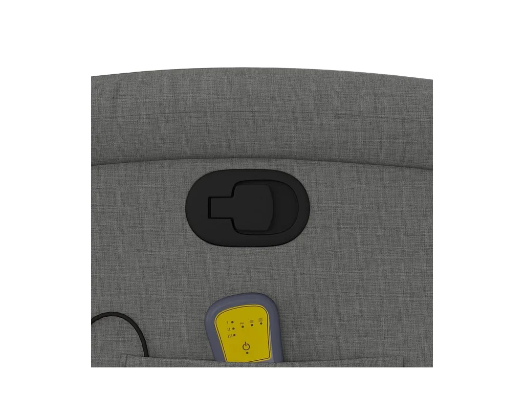 Poltrona de massagens reclinável tecido cinzento-escuro