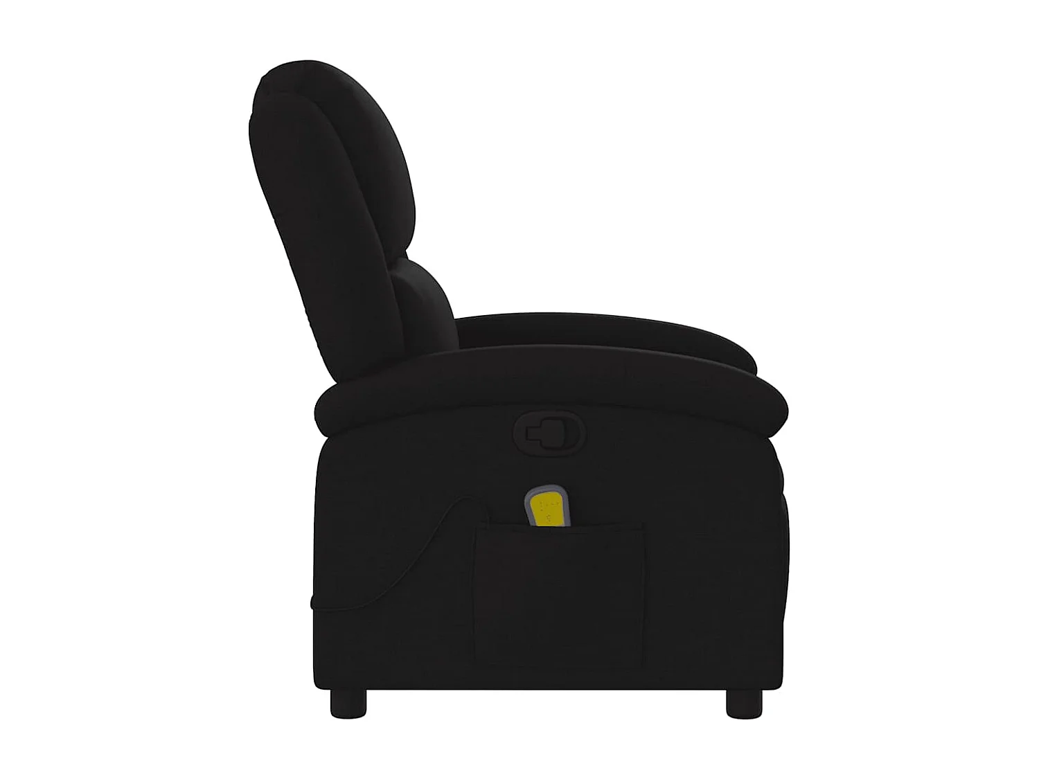 Fauteuil de massage inclinable Noir Tissu