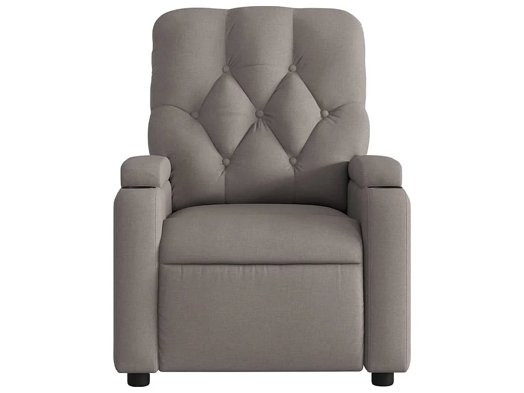 Fauteuil de massage inclinable Taupe Tissu