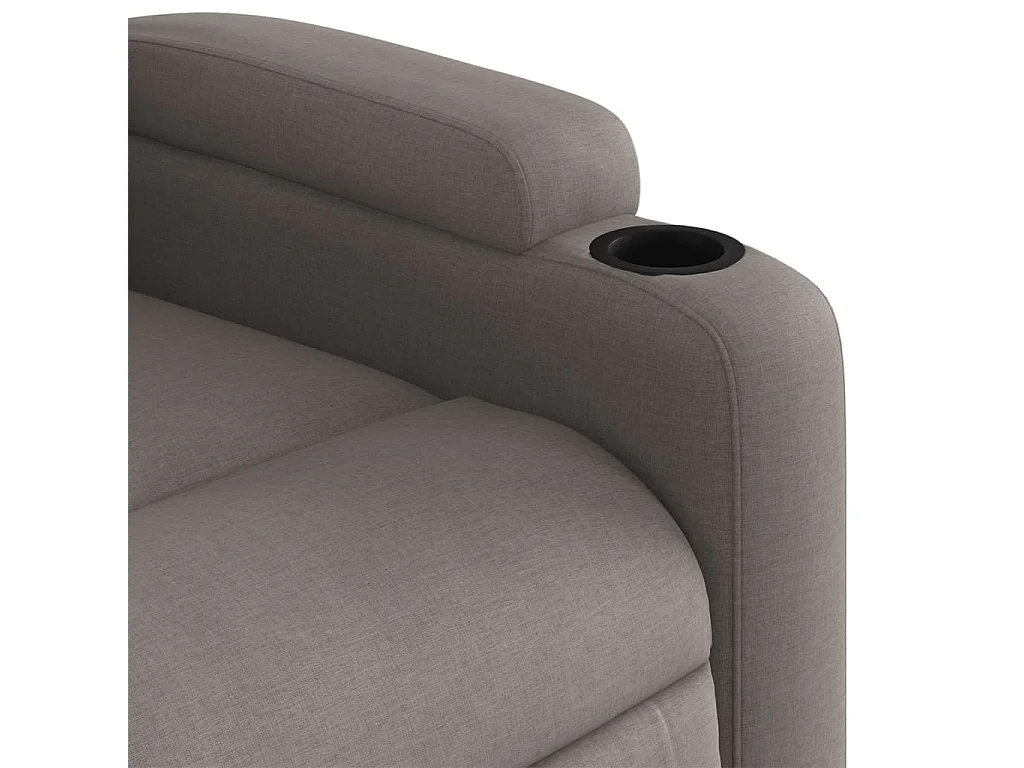 Fauteuil de massage inclinable Taupe Tissu