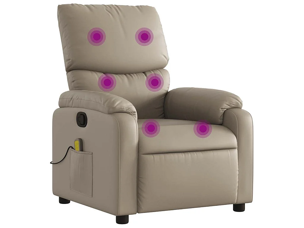 Fauteuil de massage inclinable Cappuccino Similicuir