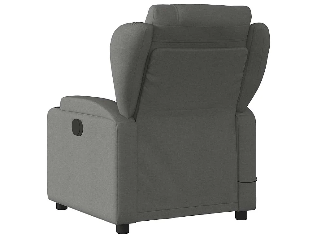 Fauteuil de massage inclinable Gris foncé Tissu