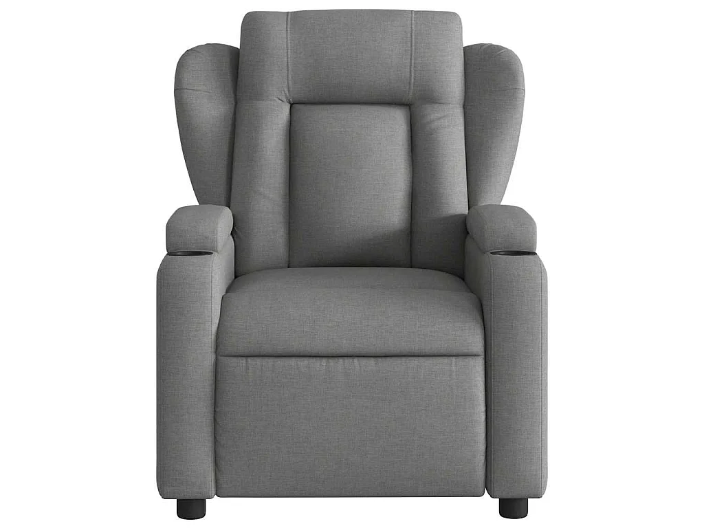 Fauteuil de massage inclinable Gris foncé Tissu