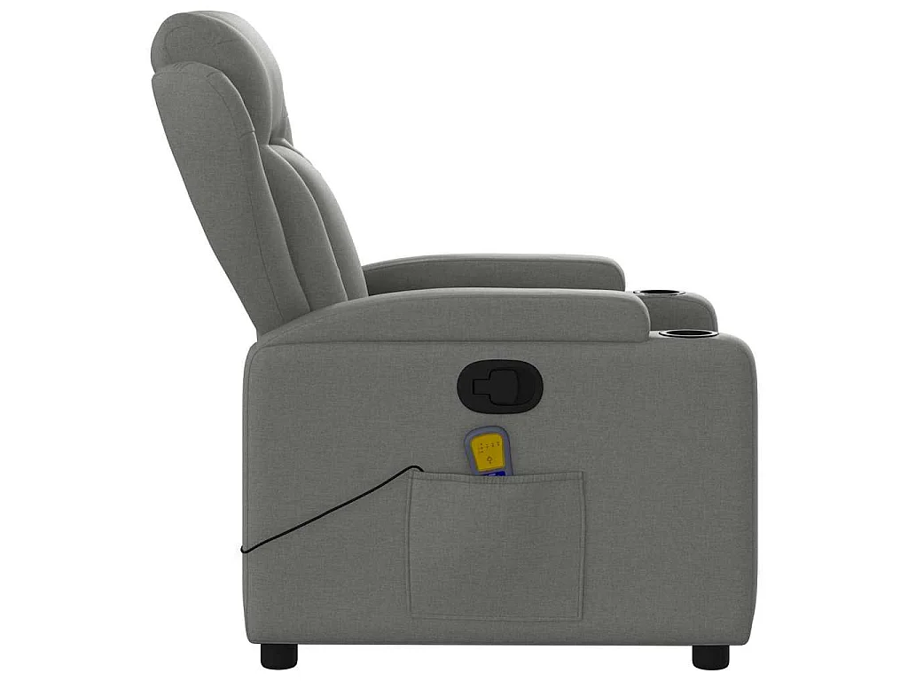 Fauteuil de massage inclinable Gris foncé Tissu