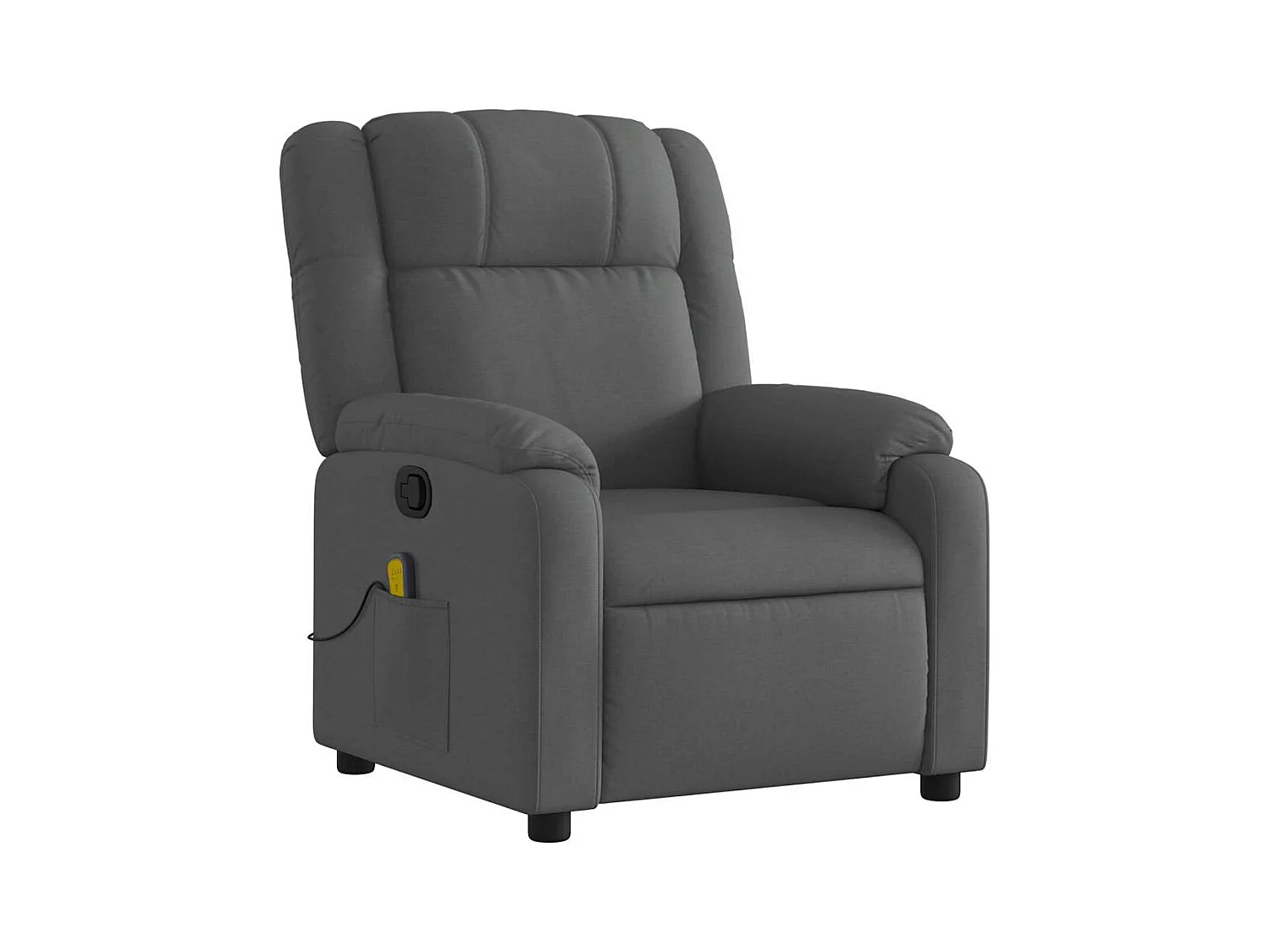 Fauteuil de massage inclinable Gris foncé Tissu