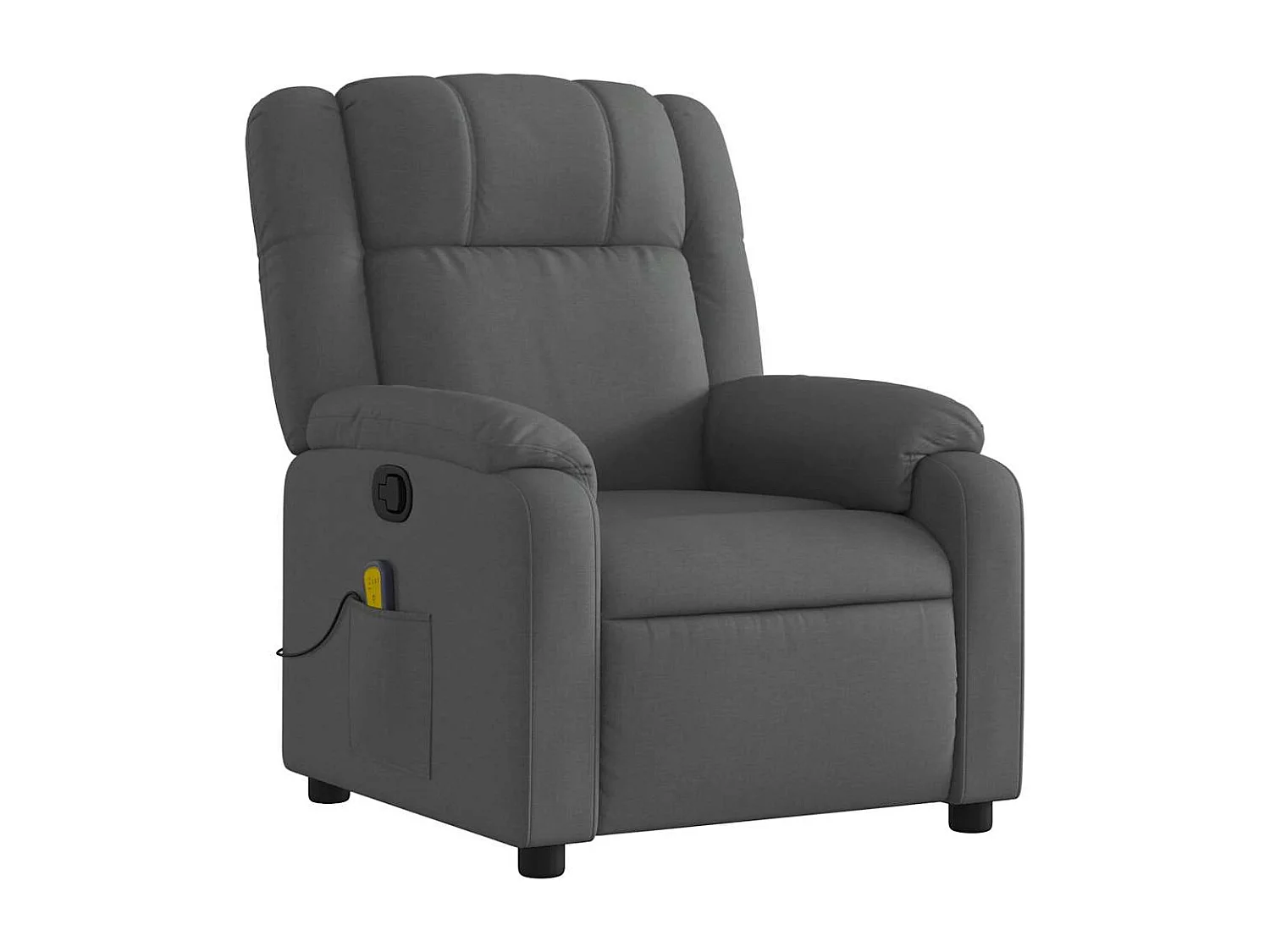Fauteuil de massage inclinable Gris foncé Tissu