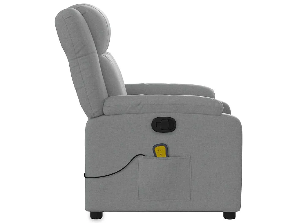 Massagesessel Hellgrau Stoff