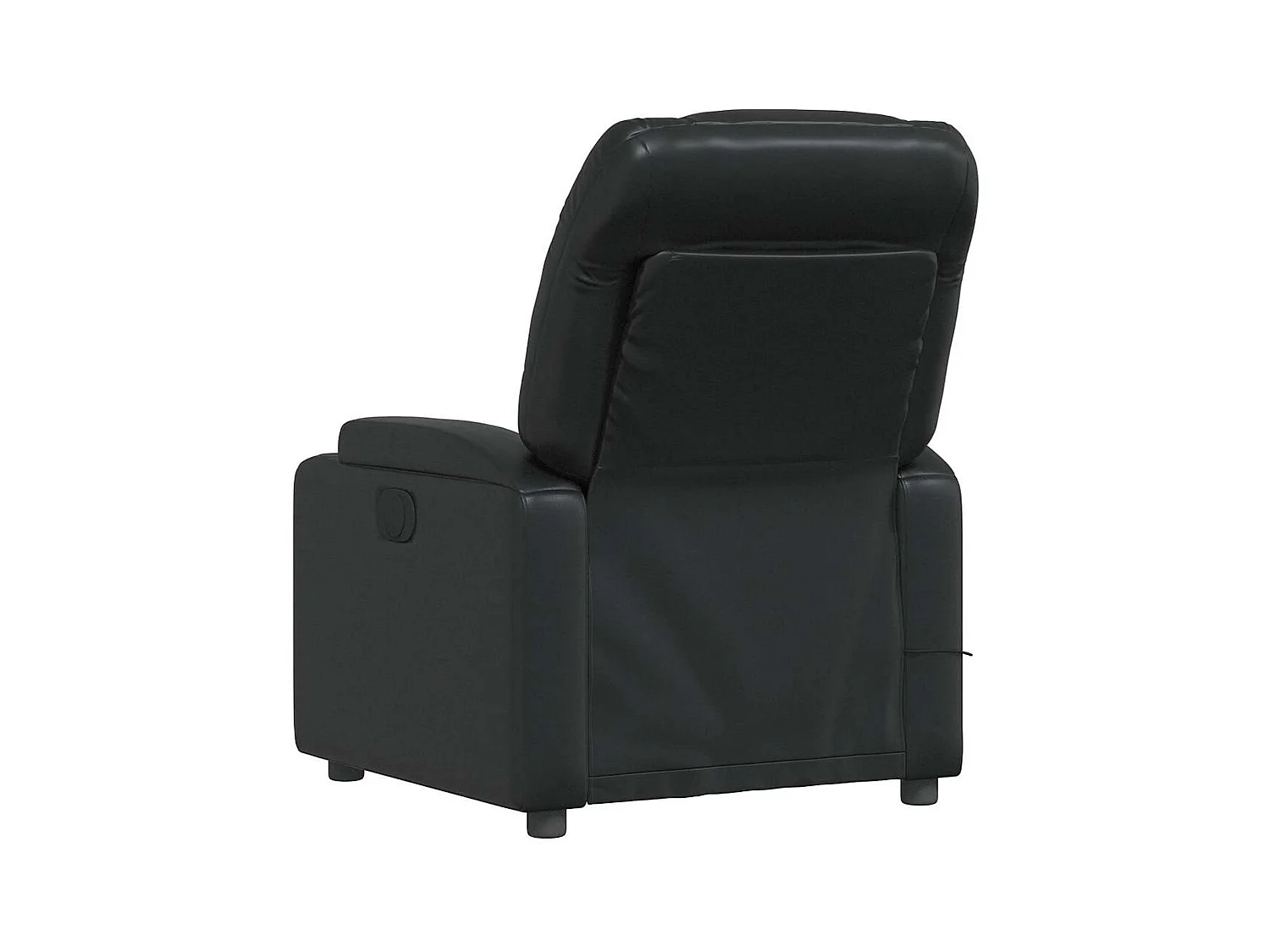 Sillón de masaje reclinable cuero sintético negro