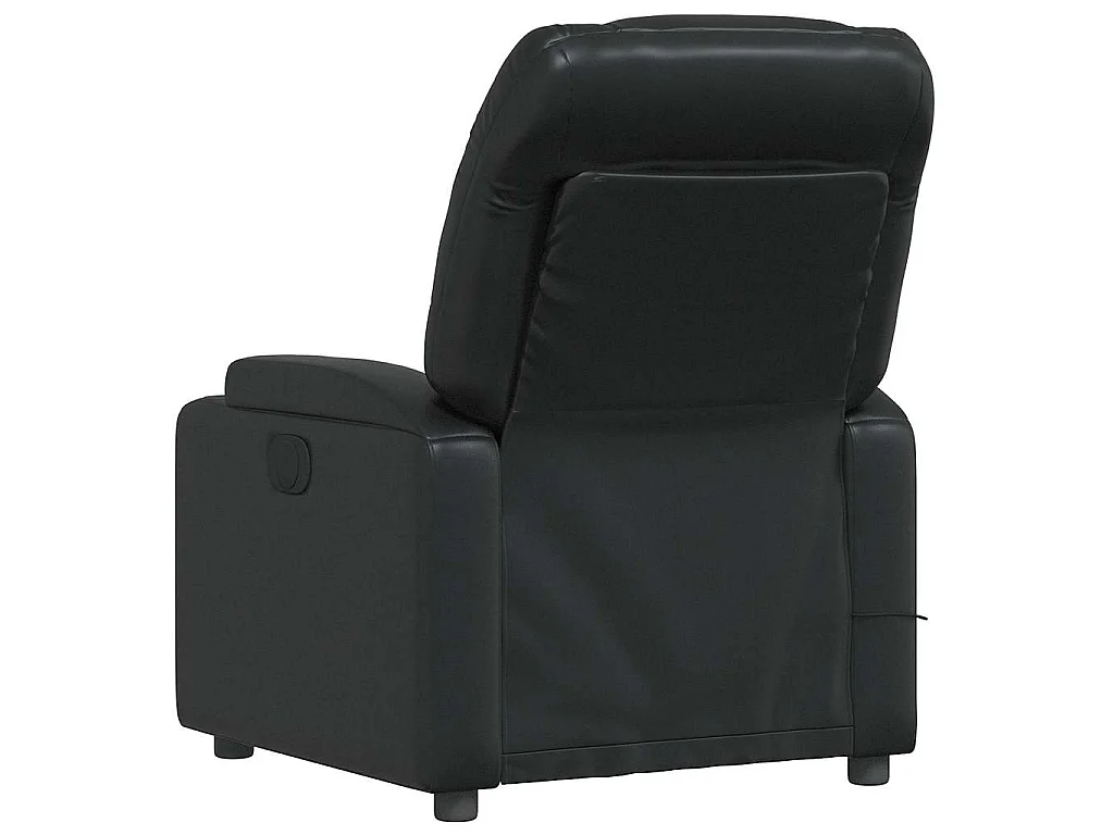 Fauteuil de massage inclinable Noir Similicuir