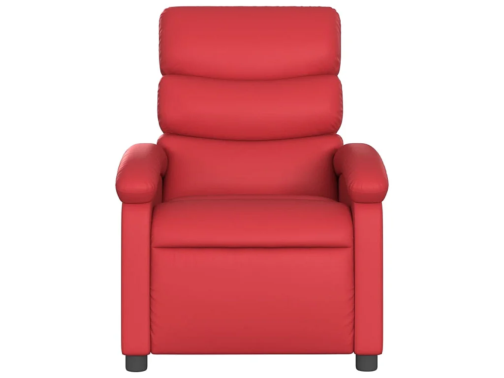 Fauteuil de massage inclinable rouge similicuir