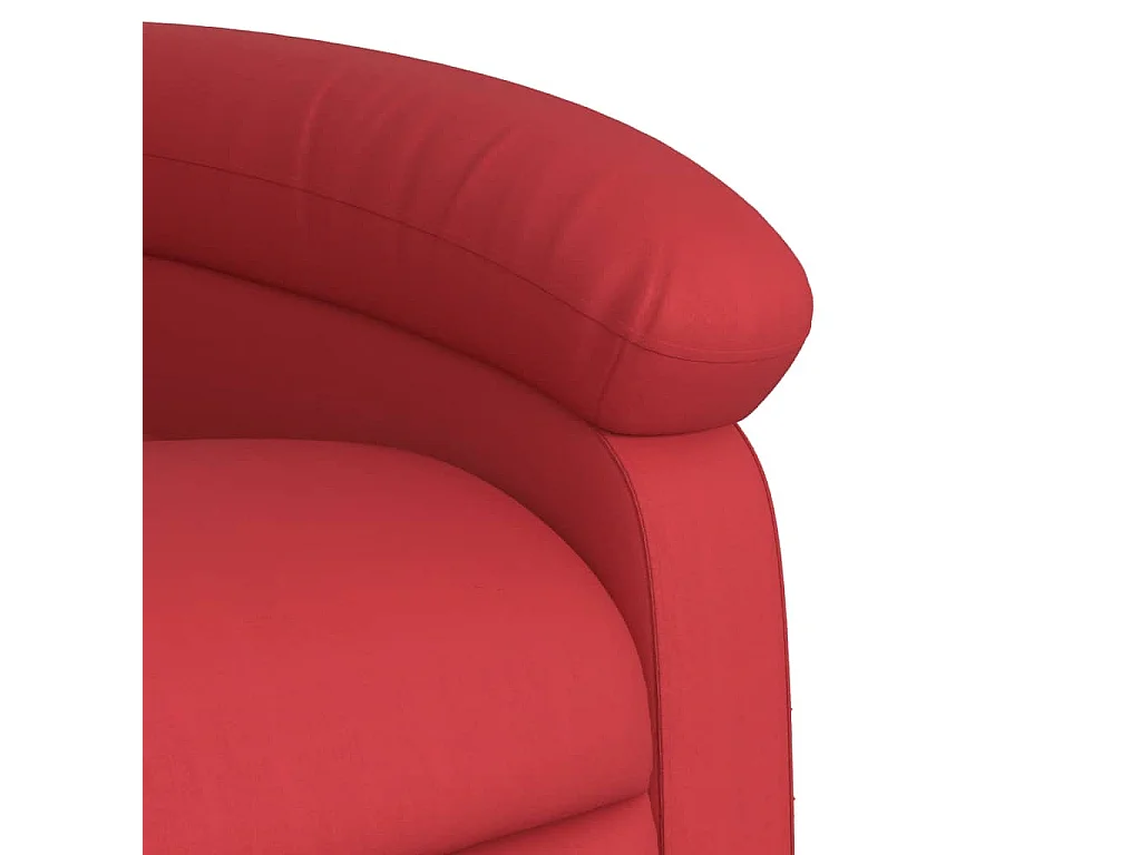 Fauteuil de massage inclinable rouge similicuir