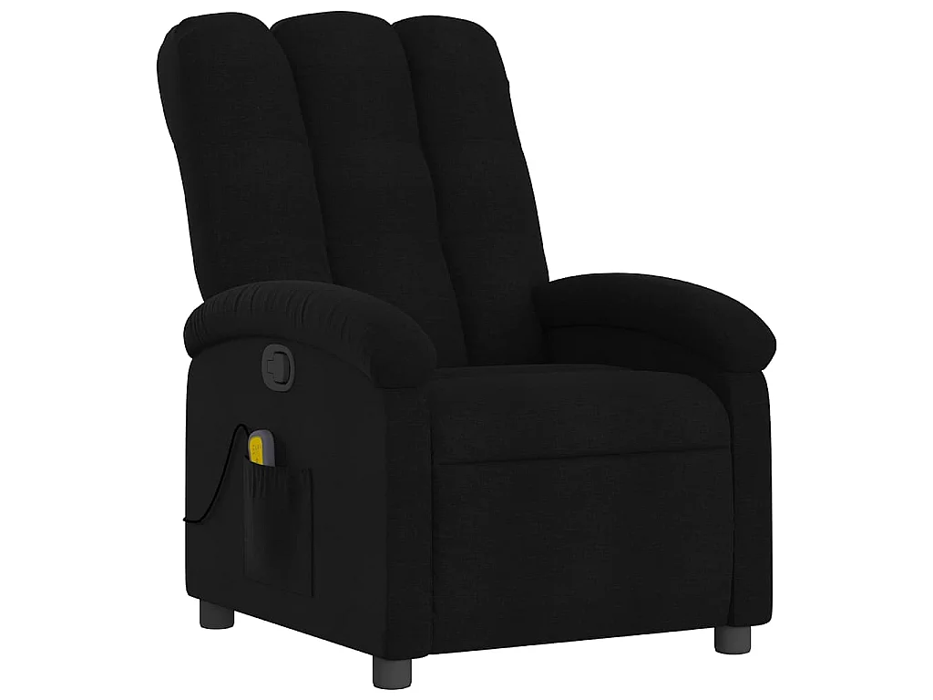 Fauteuil de massage inclinable Noir Tissu