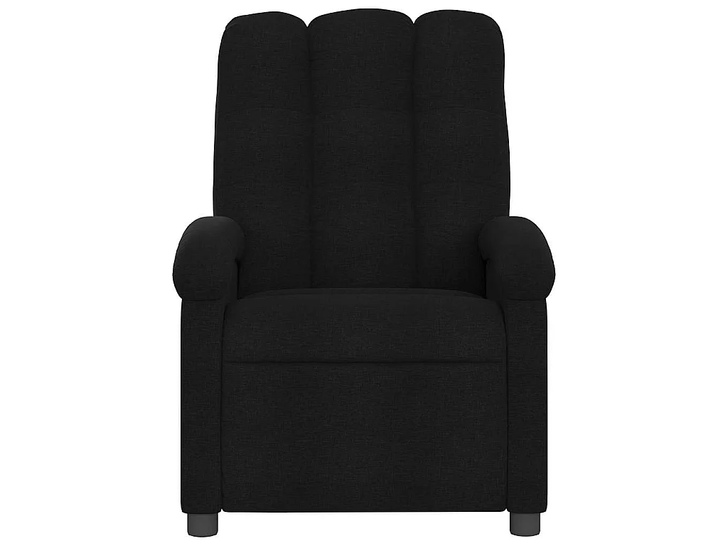 Fauteuil de massage inclinable Noir Tissu