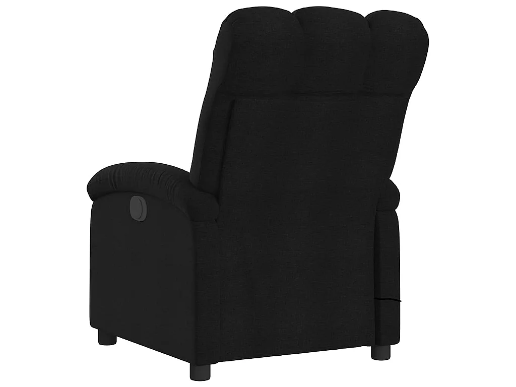 Fauteuil de massage inclinable Noir Tissu