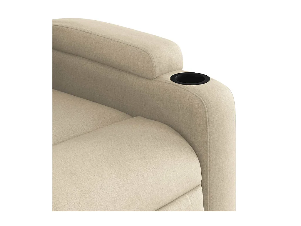 Massagestoel verstelbaar stof crèmekleurig