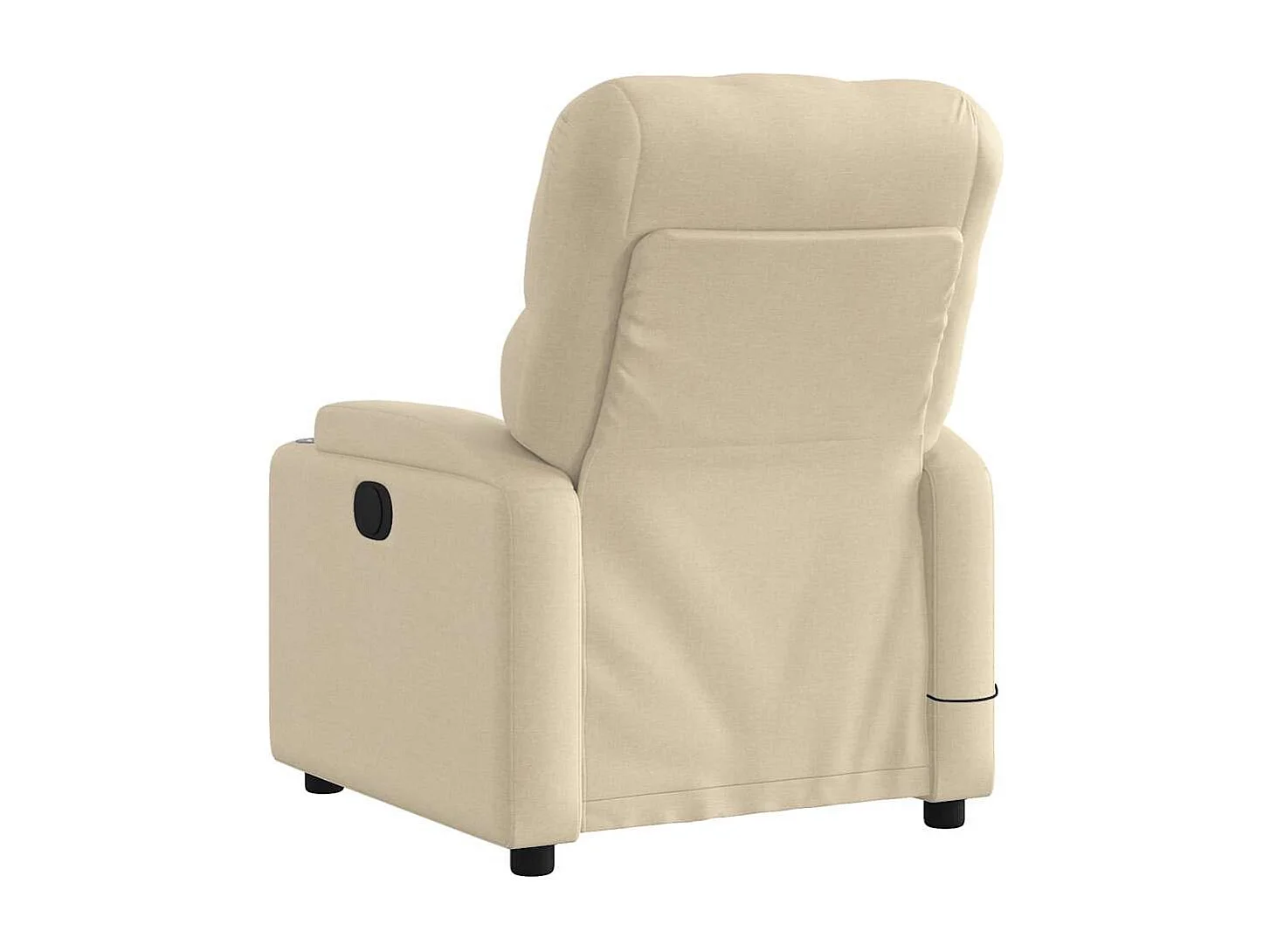 Fauteuil de massage inclinable Crème Tissu
