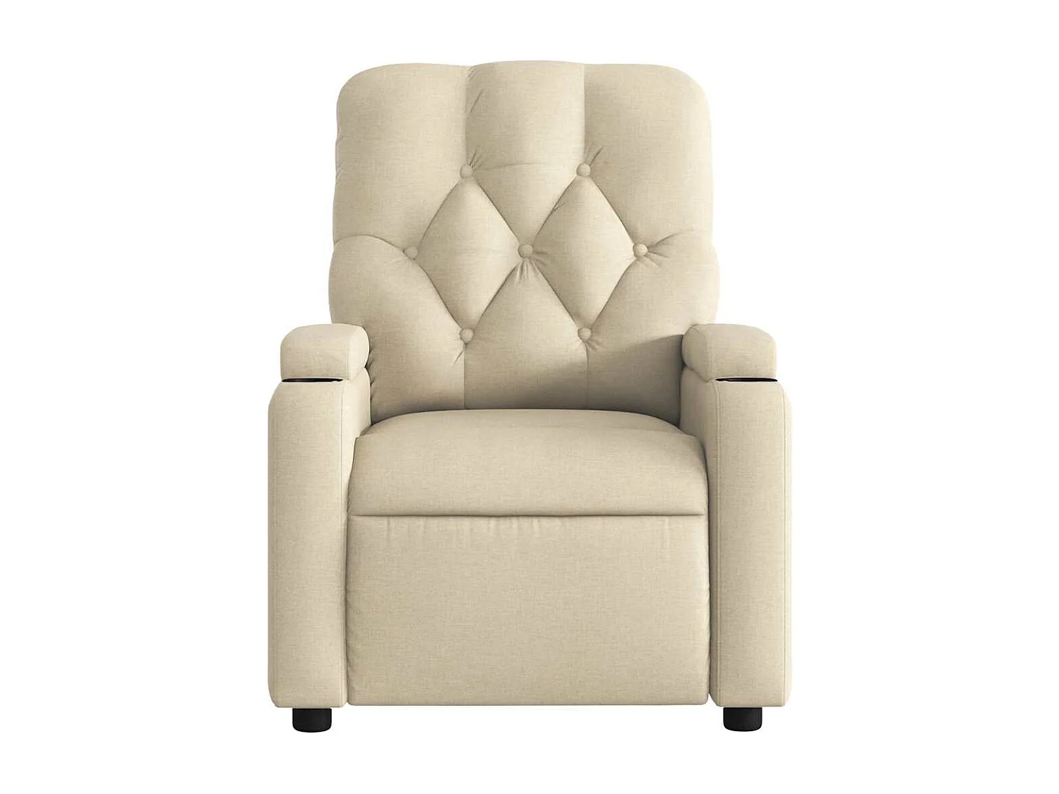 Fauteuil de massage inclinable Crème Tissu