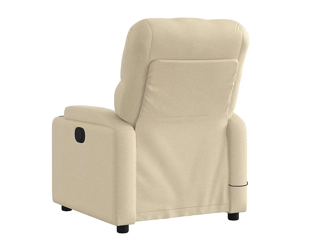 Fauteuil de massage inclinable Crème Tissu