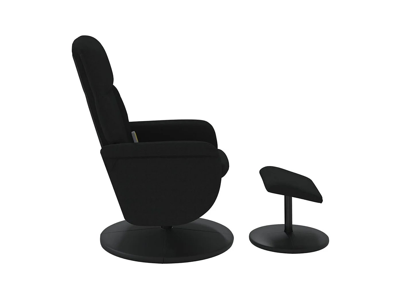 Fauteuil de massage inclinable avec repose-pied noir velours
