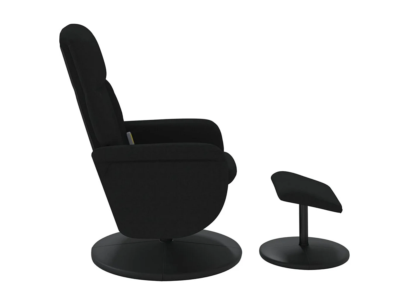 Fauteuil de massage inclinable avec repose-pied noir velours