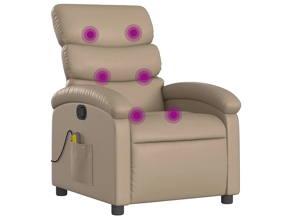 Fauteuil de massage inclinable Cappuccino Similicuir