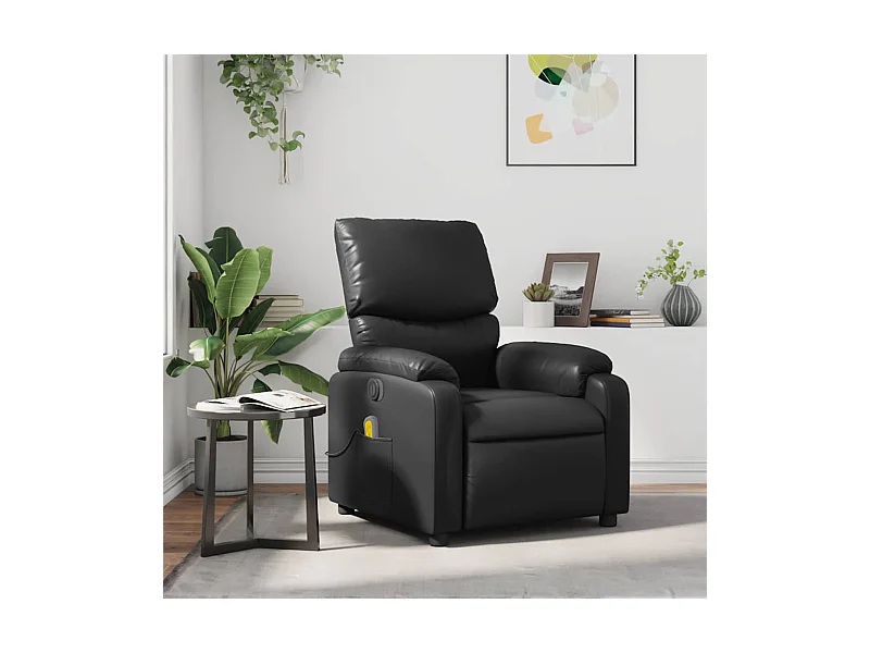 Massagesessel Schwarz Kunstleder