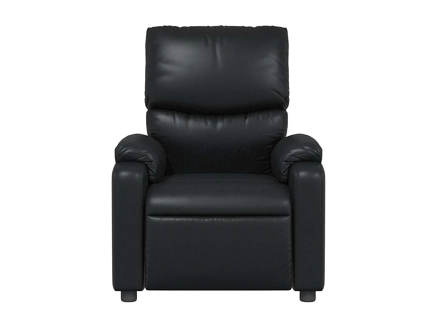 Sillón de masaje reclinable cuero sintético negro