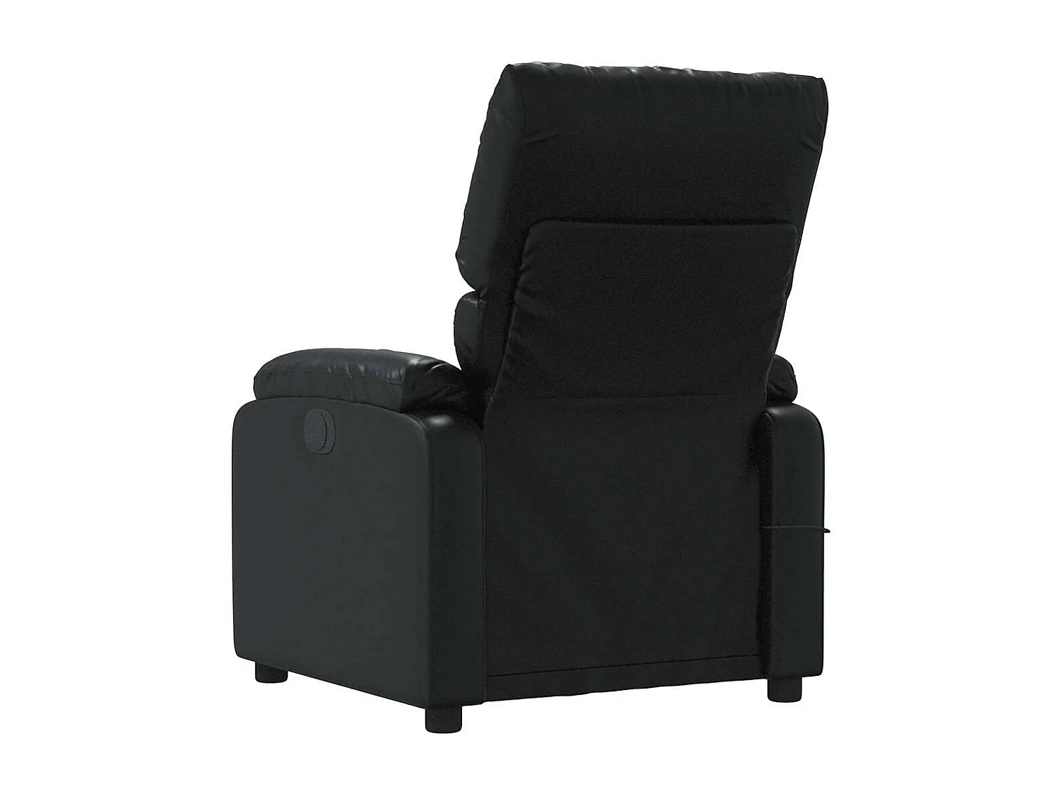Sillón de masaje reclinable cuero sintético negro