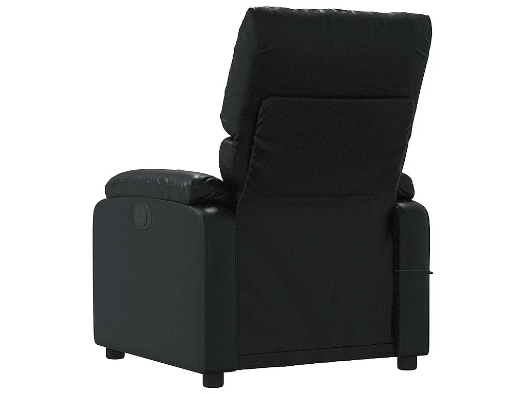 Fauteuil de massage inclinable Noir Similicuir