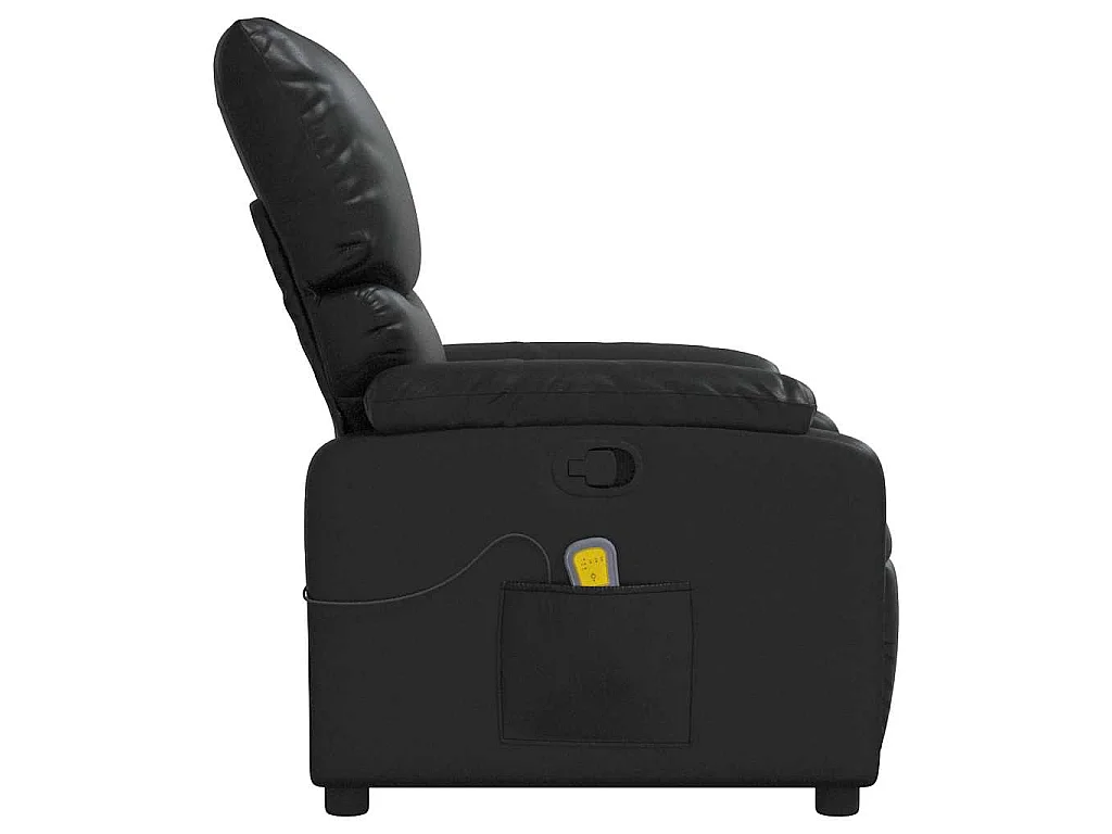 Fauteuil de massage inclinable Noir Similicuir