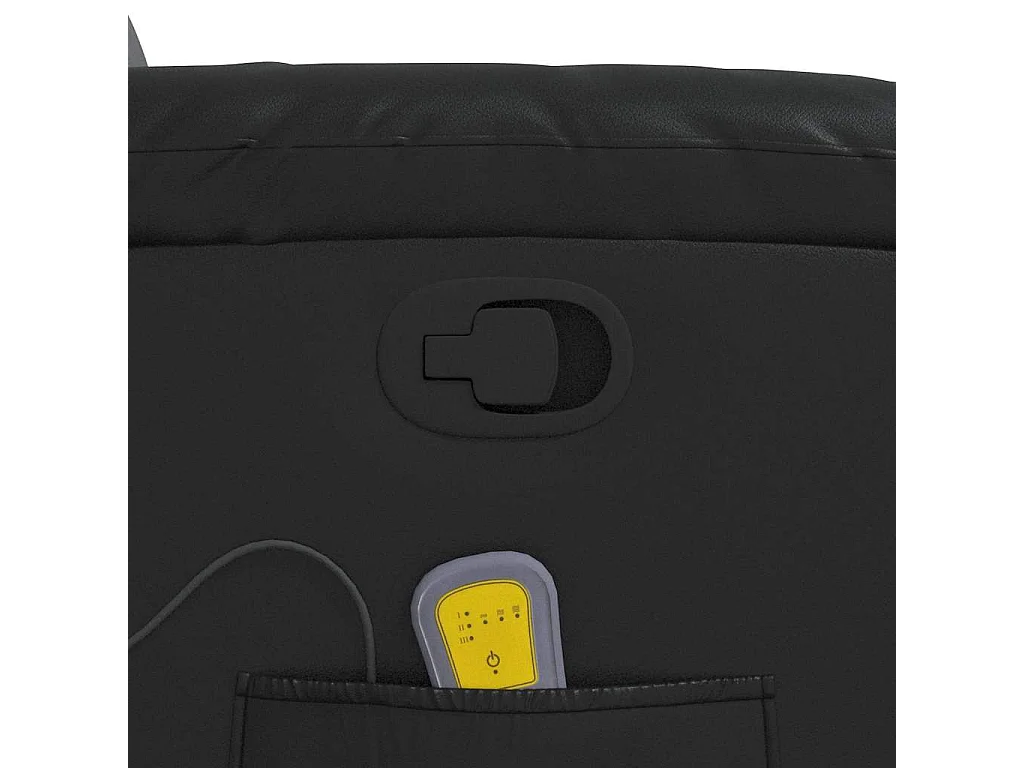 Fauteuil de massage inclinable Noir Similicuir