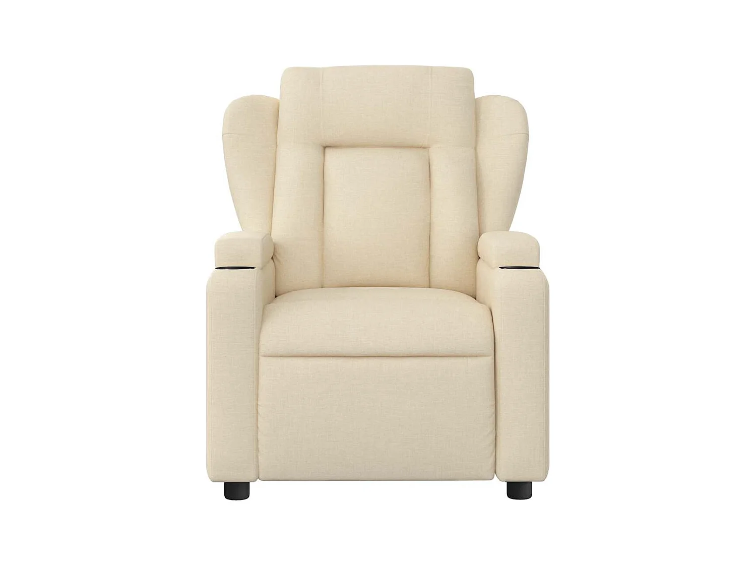 Sillón de masaje reclinable de tela crema