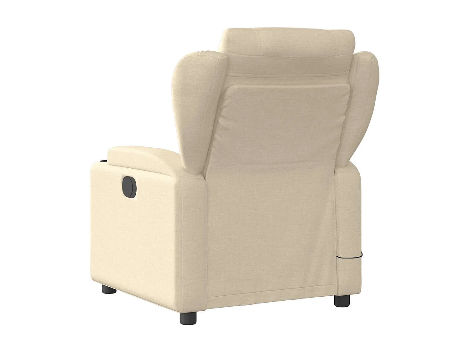 Fauteuil de massage inclinable Crème Tissu