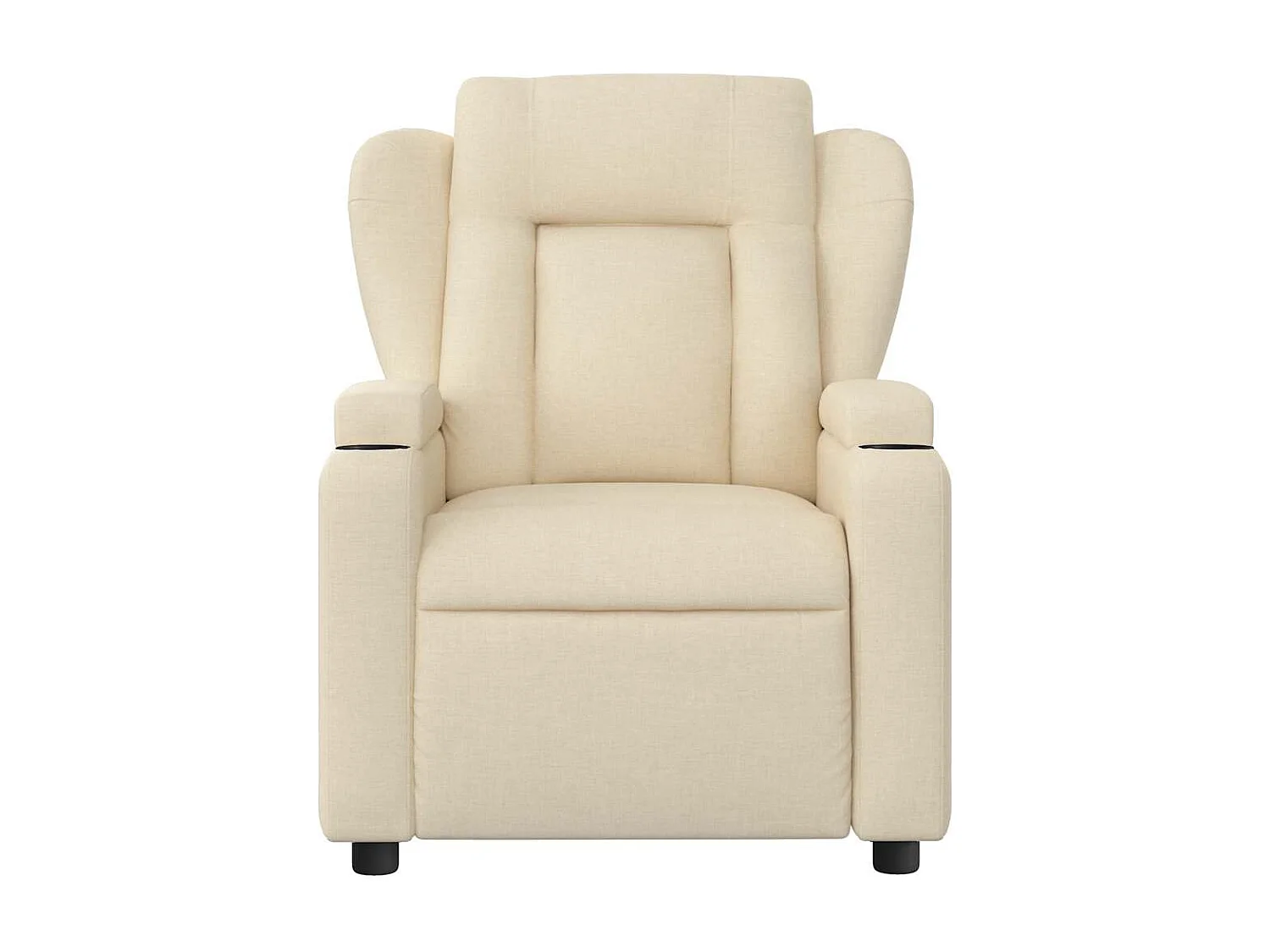 Fauteuil de massage inclinable Crème Tissu