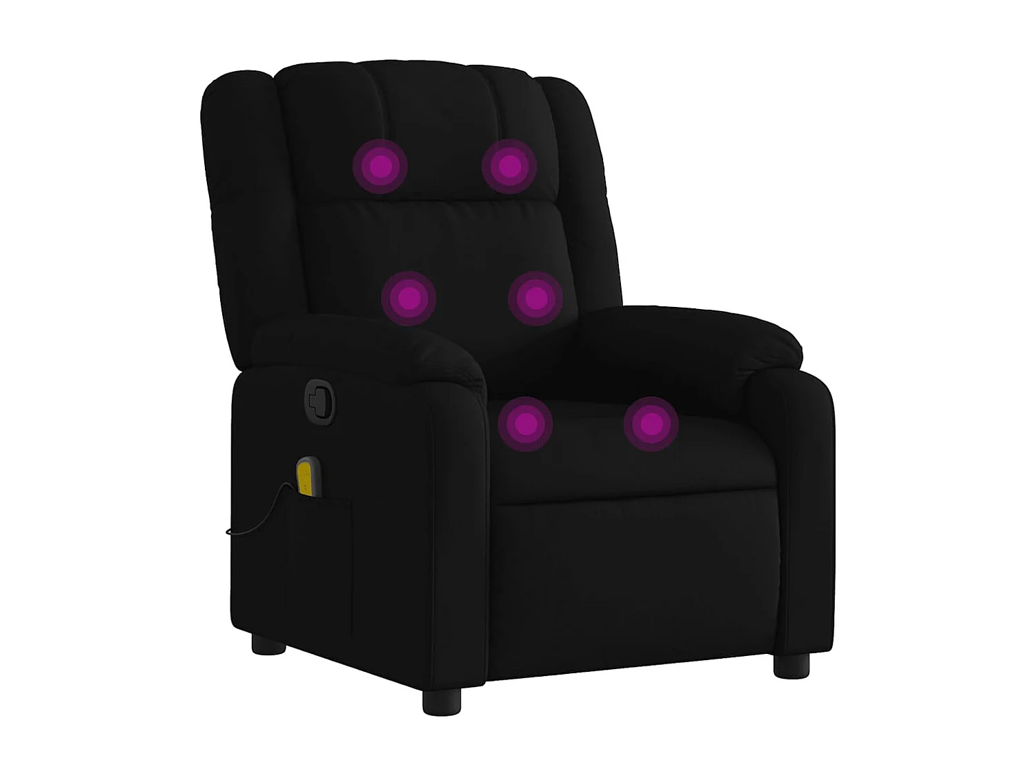 Fauteuil de massage inclinable Noir Tissu