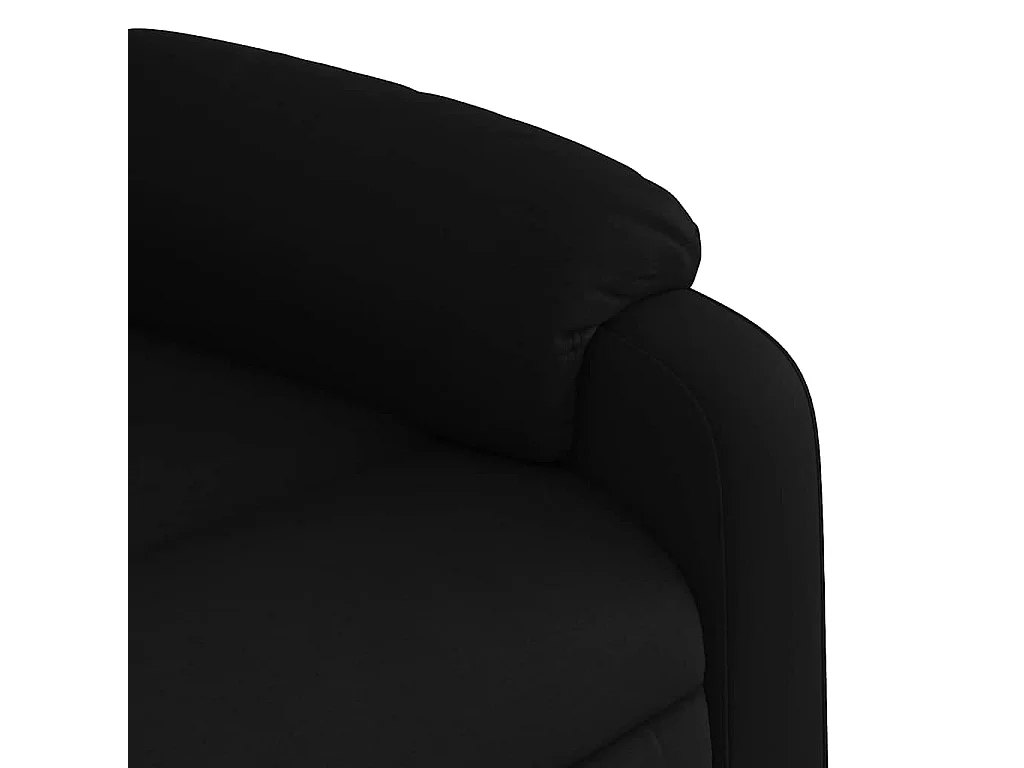 Fauteuil de massage inclinable Noir Tissu