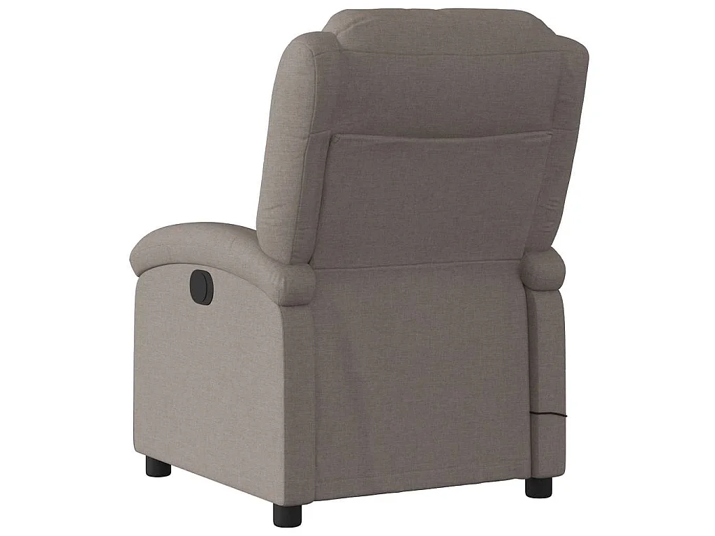 Poltrona Massaggiante Reclinabile Tortora in Tessuto