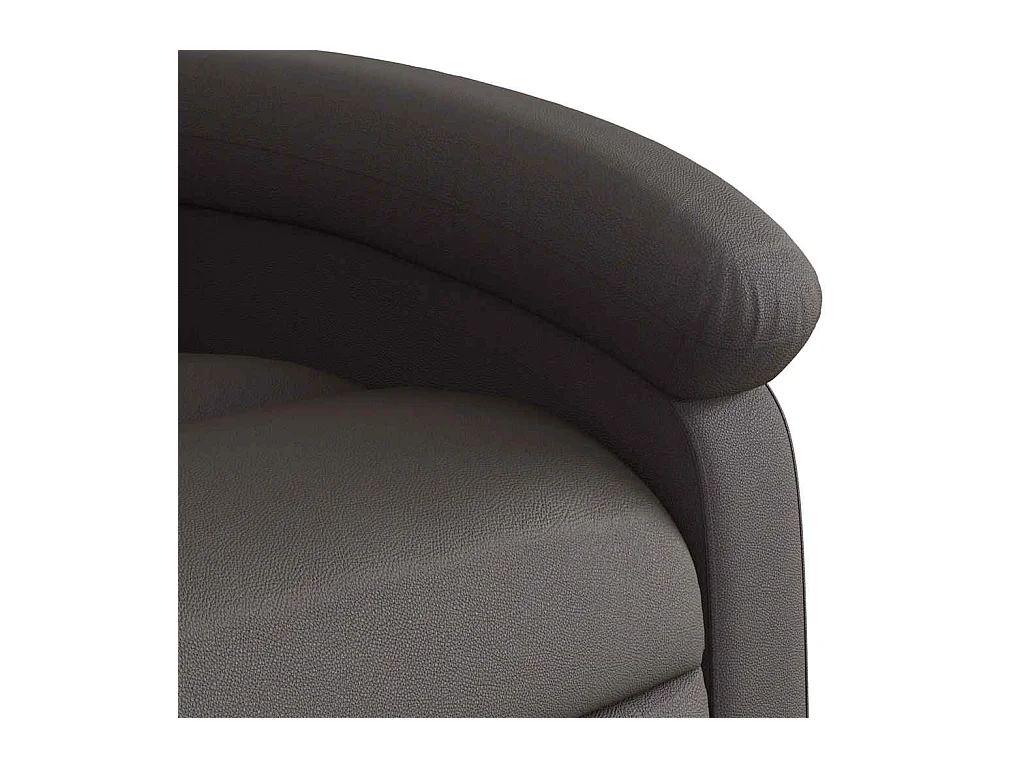Fauteuil inclinable de massage marron foncé cuir véritable