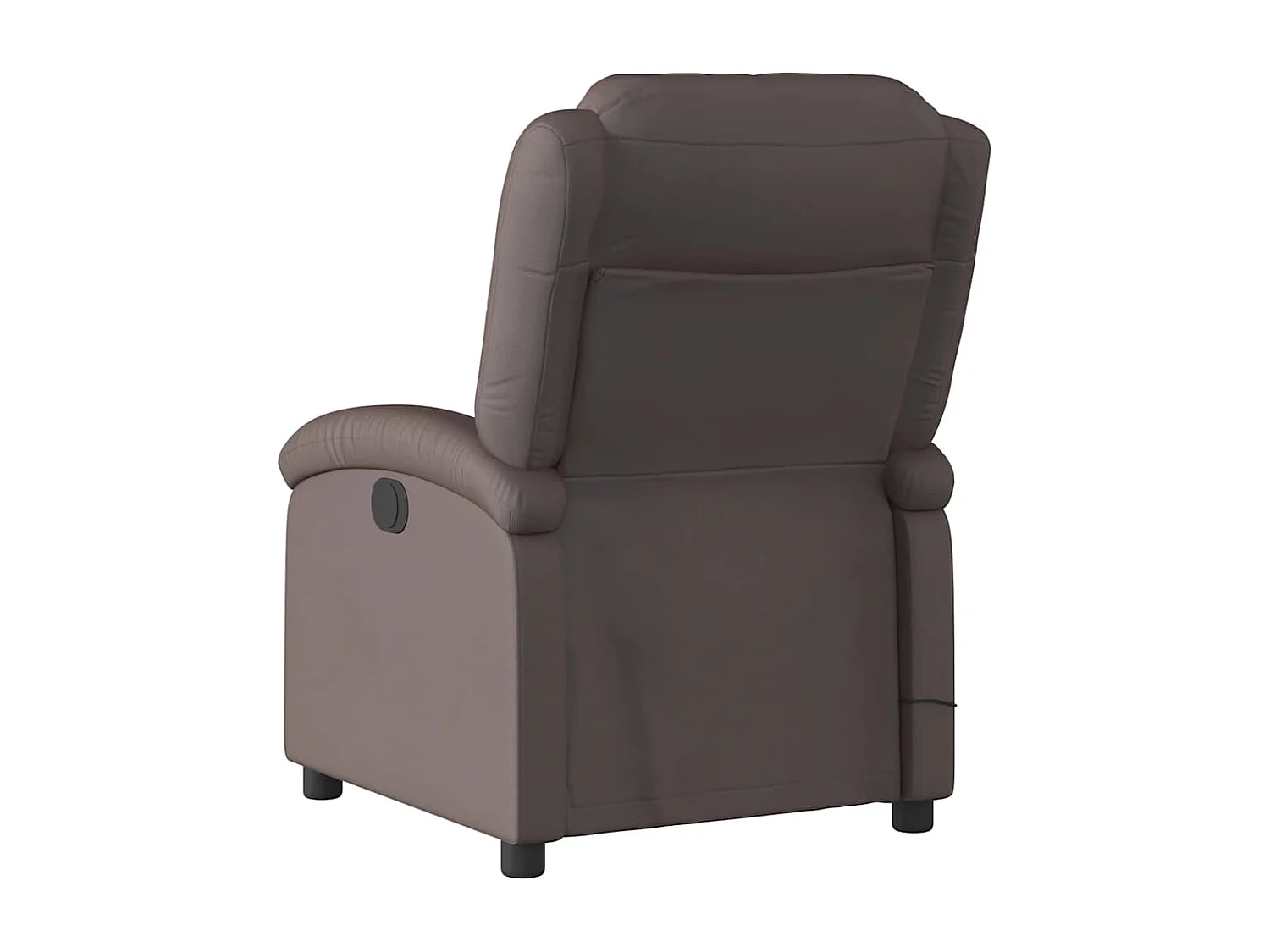 Fauteuil inclinable de massage marron foncé cuir véritable