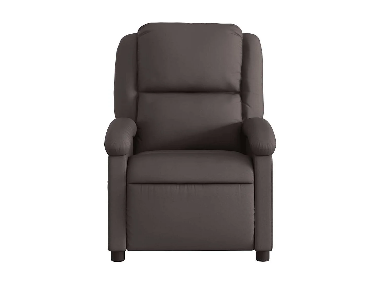 Fauteuil inclinable de massage marron foncé cuir véritable