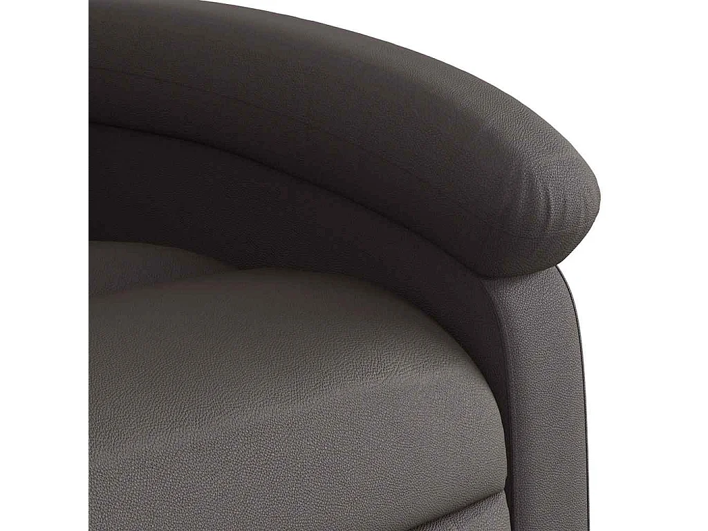 Fauteuil inclinable de massage marron foncé cuir véritable