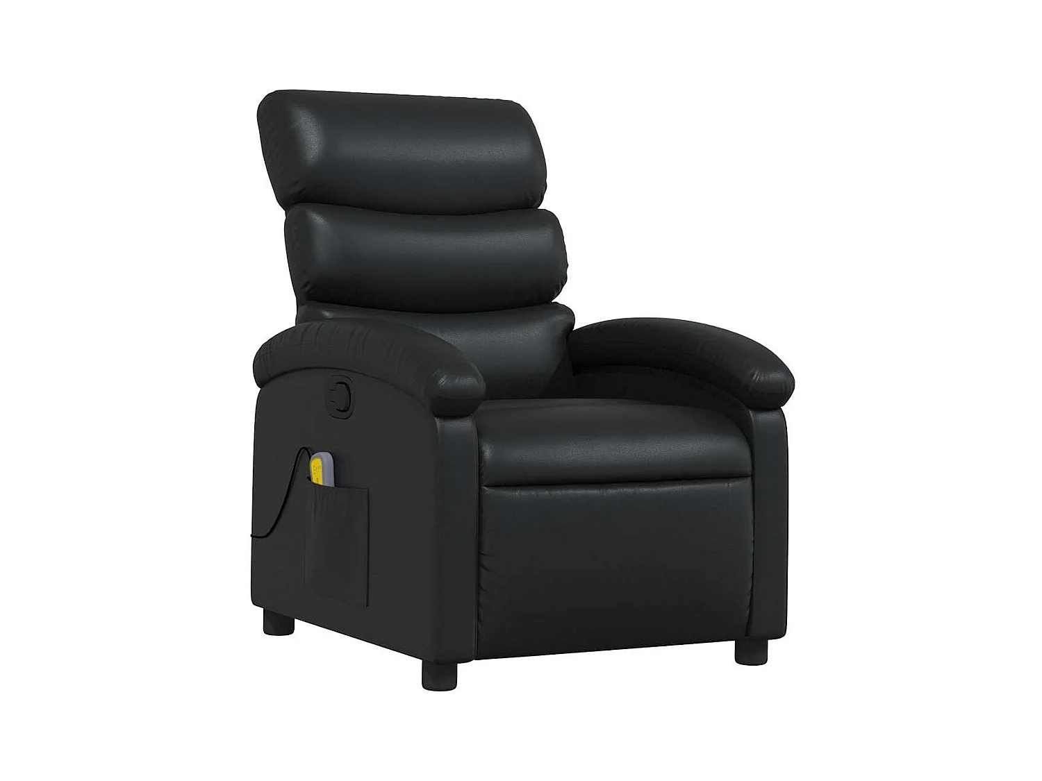 Fauteuil de massage inclinable Noir Similicuir